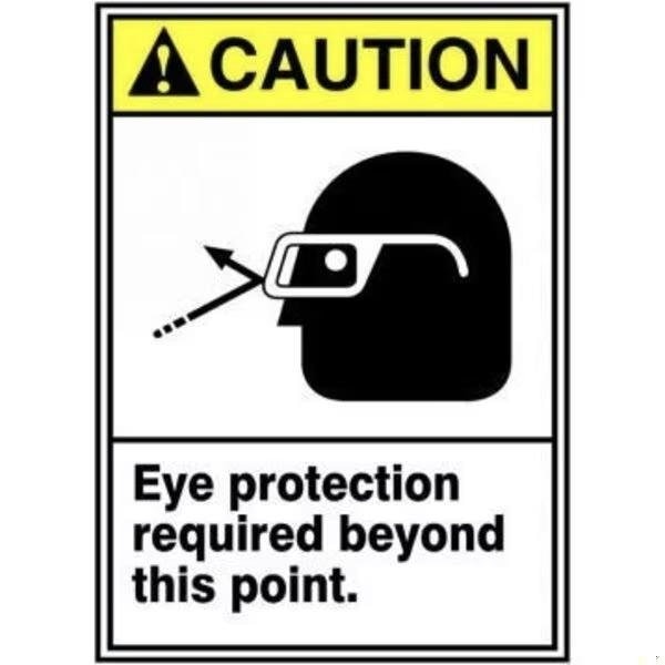 Accuform ANSI CAUTION SAFETY SIGN EYE MRPE637XP MRPE637XP - main